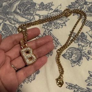 B Gold necklace